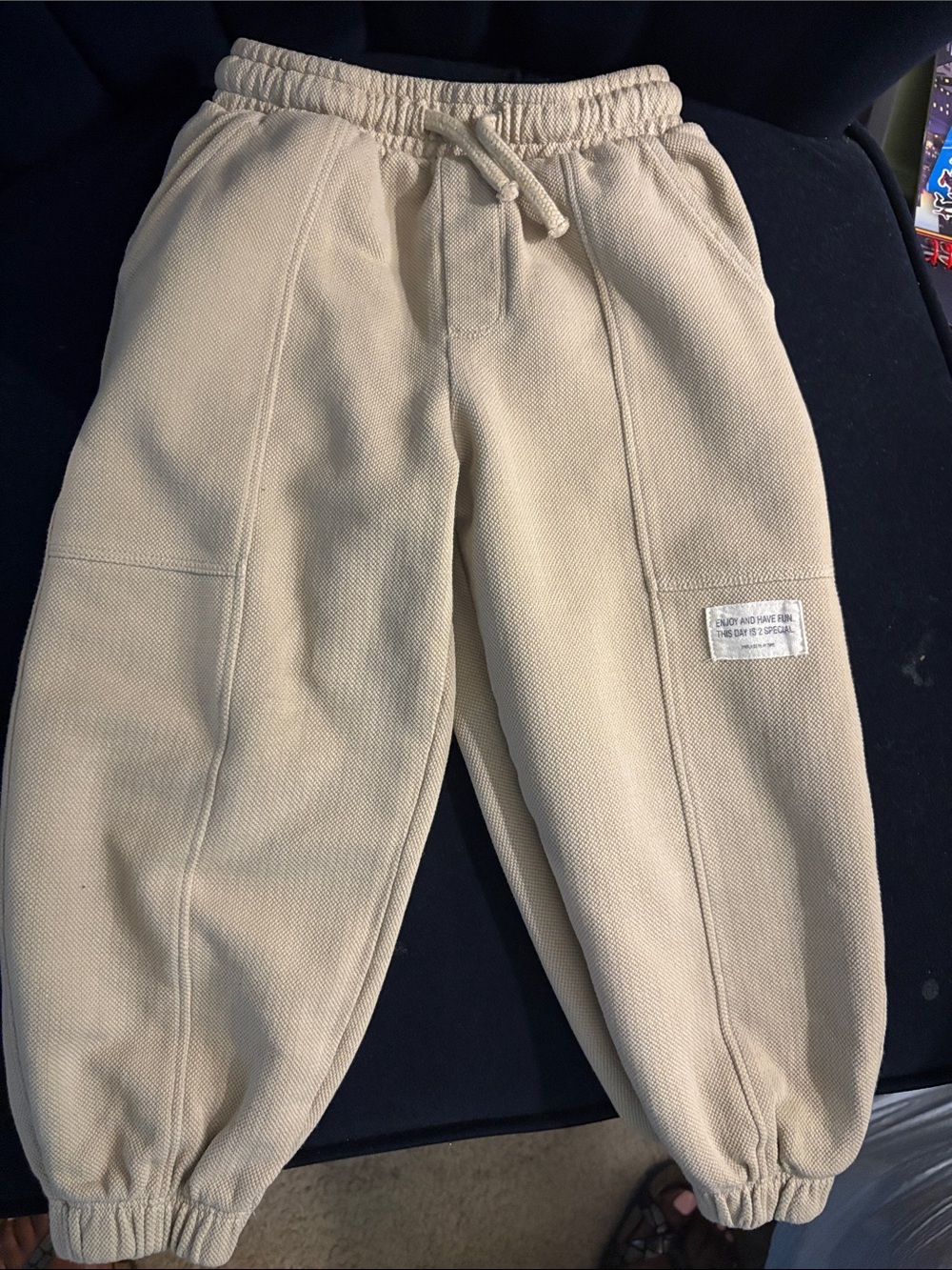 Zara Beige Kids Jogger Sweatpants
